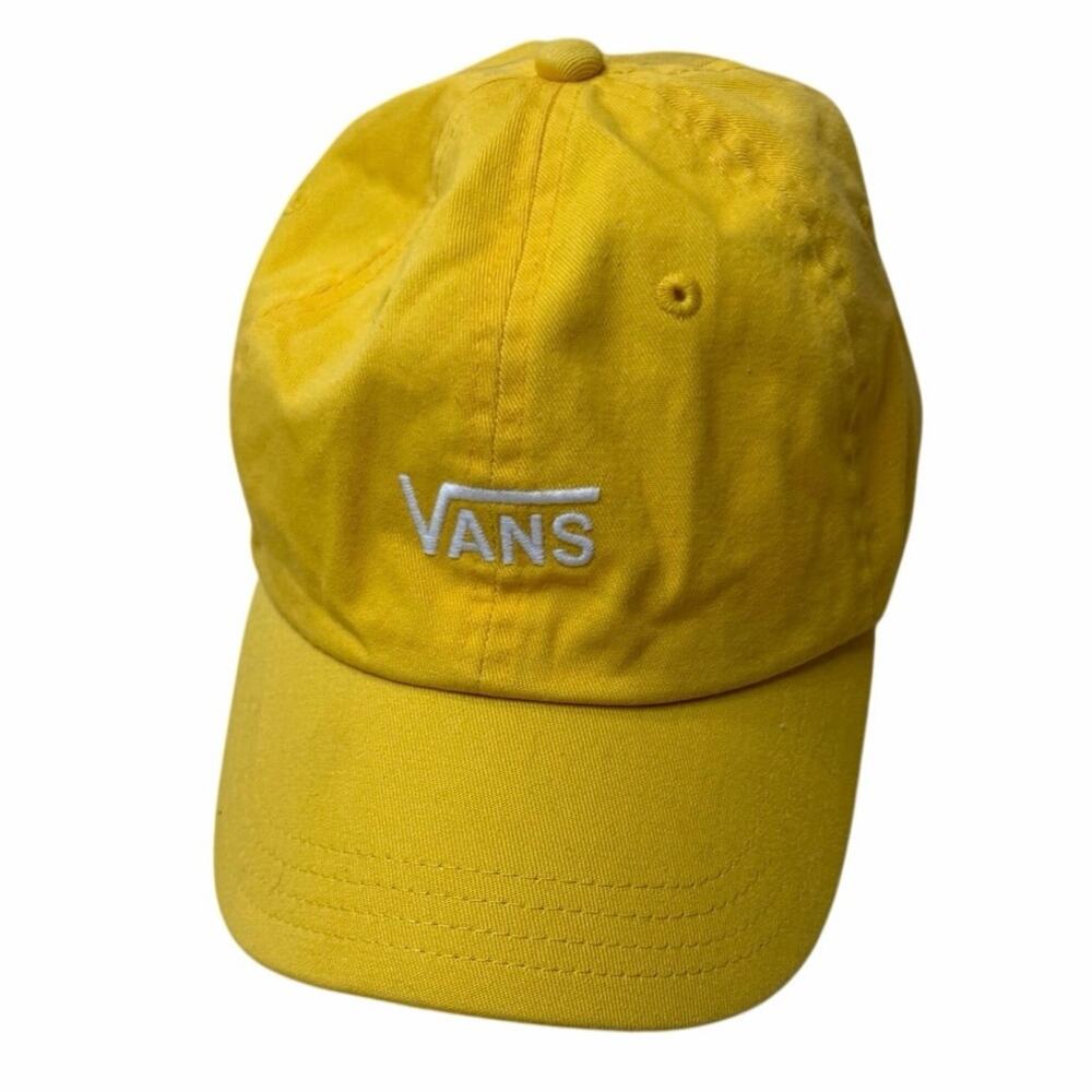 Vans Skater Y2K Street Wear Bright Yellow Classic Baseball Cap Hat Cotton